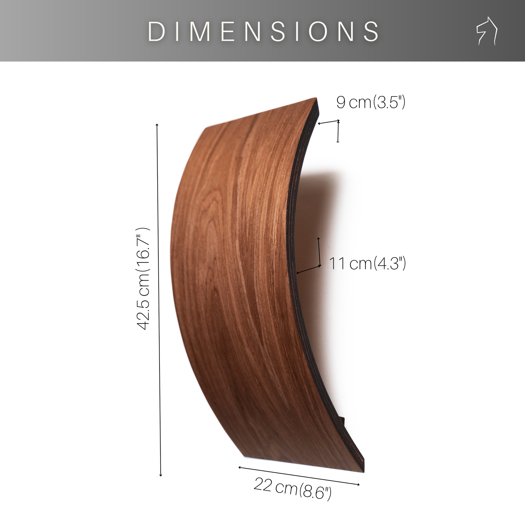 Dimensions for wooden bathroom towel holder with open top