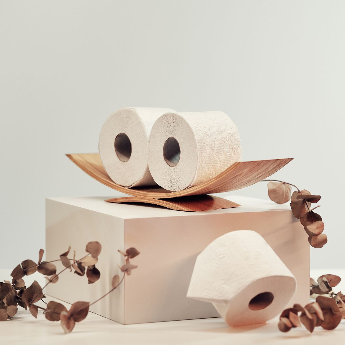 toilettenpapier aufbewahrung holz Tisch-Toilettenpapierhalter aus Holz