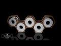 Wooden honeycomb shape toilet paper holder