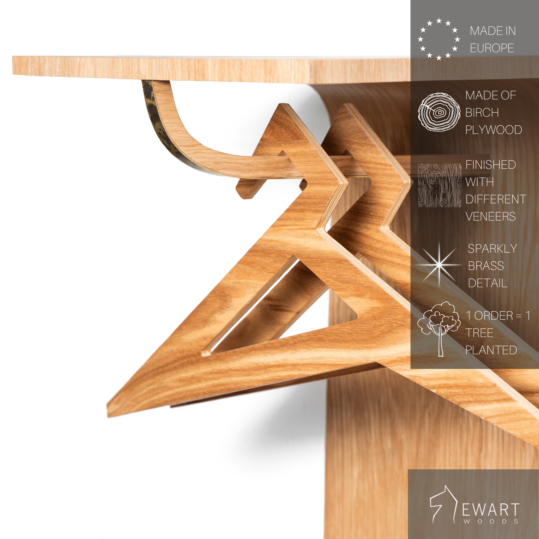 Wood Hanger for Hallway (Brass Collection)