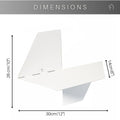 small metal wall shelf hexagon shaped with dimensions