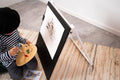 Wooden kids chalkboard easel - EWART WOODS