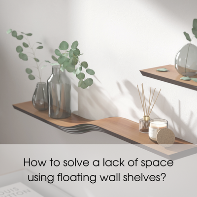 Comment résoudre un manque d'espace en utilisant des étagères murales flottantes ?