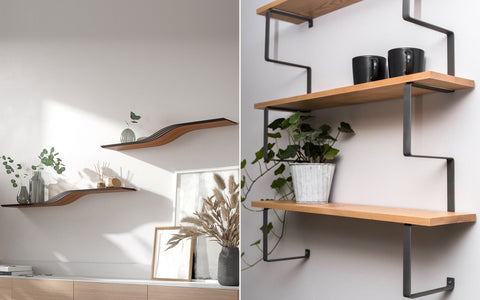How to Choose a Curved Floating Shelf: Comparing EWART WOODS' Wave Designs