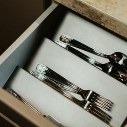 metal kitchen utensil holder with wood base