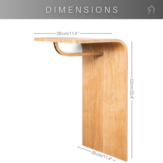 Dimensions for wood wall mounted hanger rack 