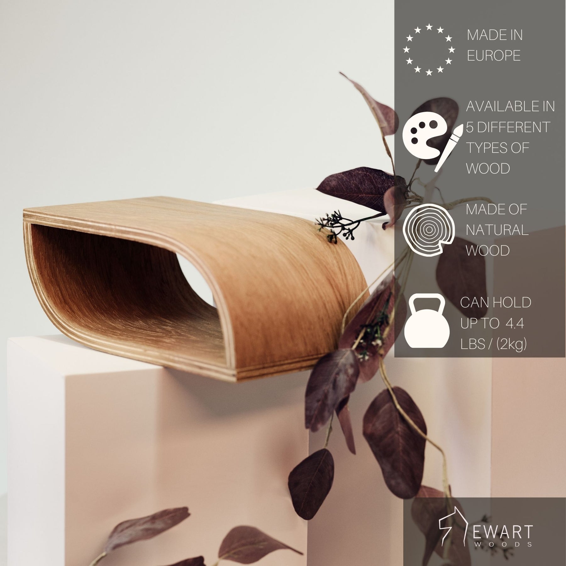 Floating Wall Sheves Set of 3 LOOP