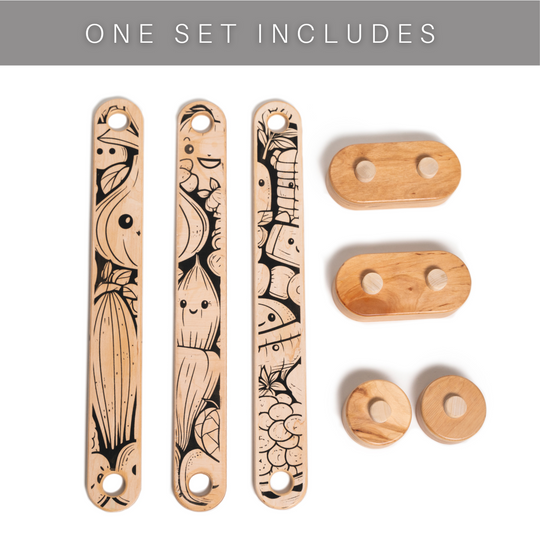 One set of wooden balance beams for children