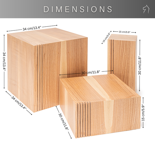 Cube wood plant stand dimensions