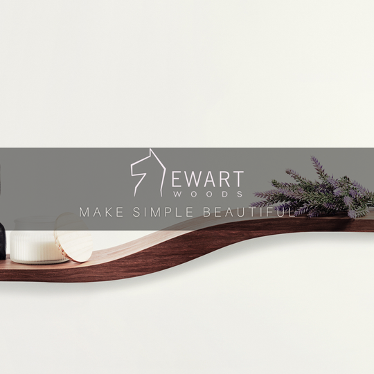 Floating Wall Shelf Wave Filled