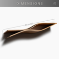 Wooden floating shelf in fish form dimensions