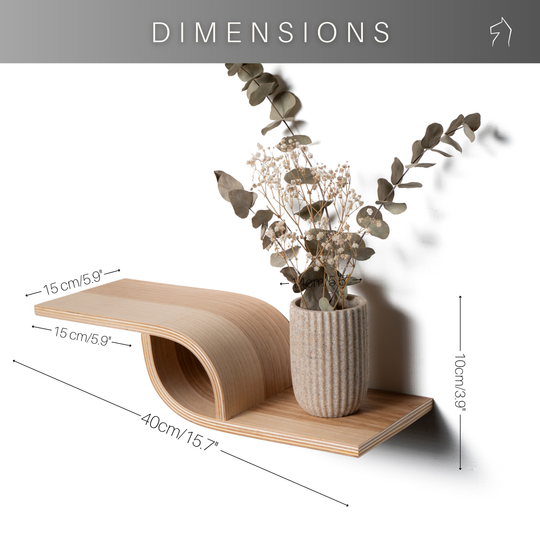 Small unique design wooden shelf dimensions