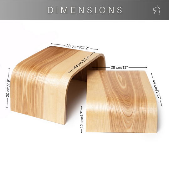 Dimensions for set of two wooden toddler step stools