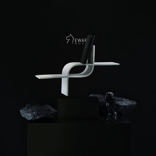 White Floating Shelf CurveLine