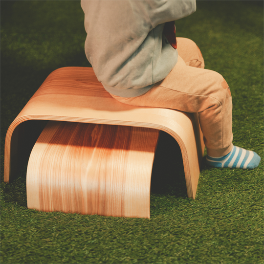Set of two wooden toddler step stool