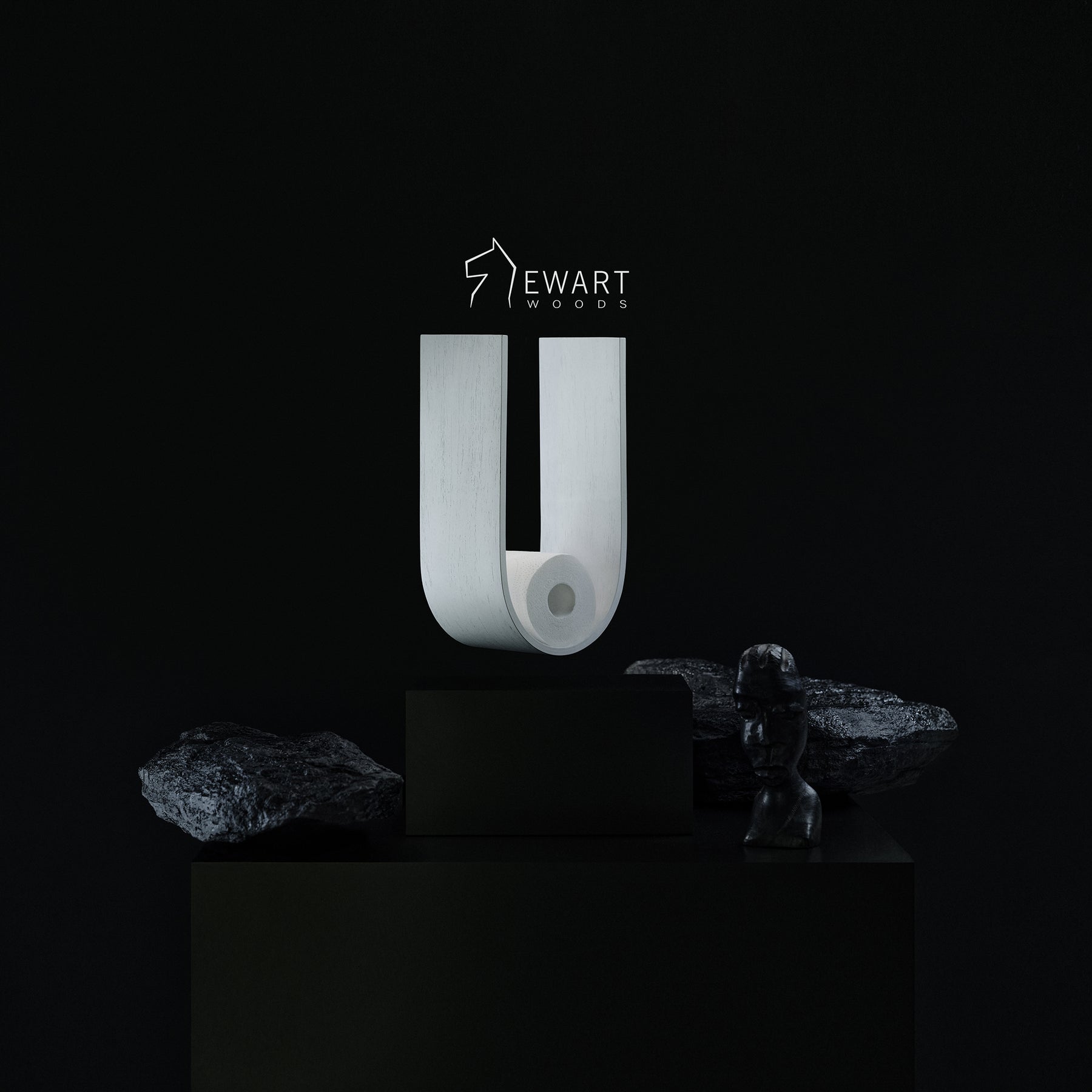 Soporte para papel higiénico en forma de U