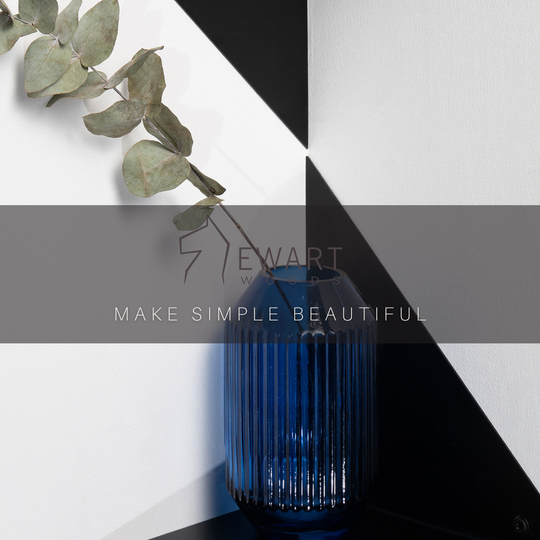 corner shelves for living room black color with blue vase and flower in it