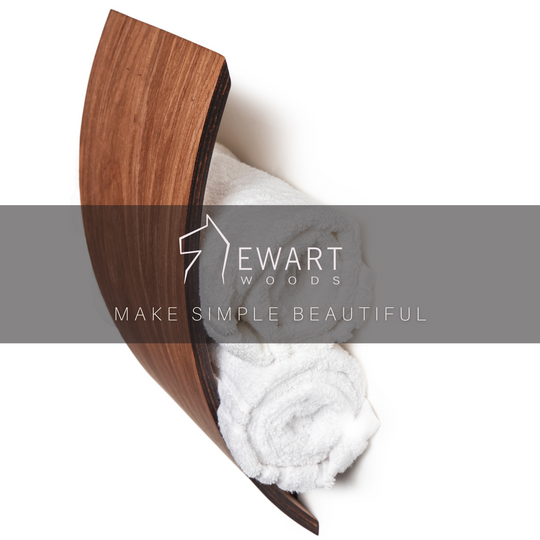 Bathroom towel holder in moon shape with open top