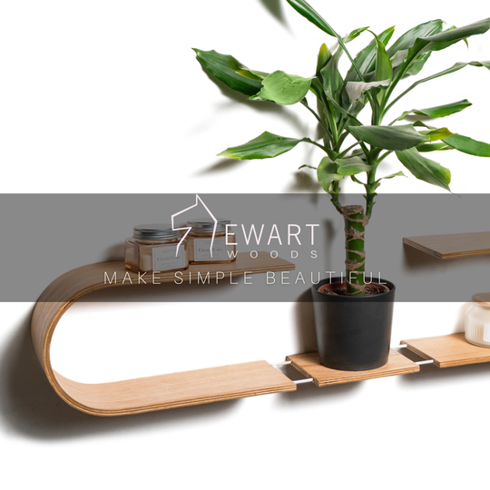 Wooden floating shelf unique and practical design