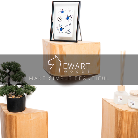 Plant stand indoor wood set of 3 ashwood unique design