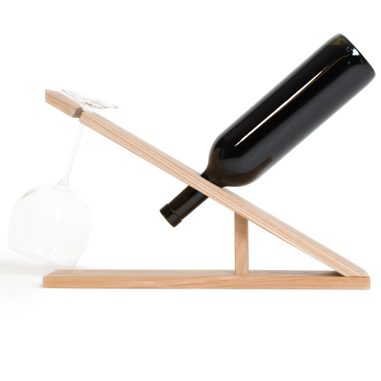 Holz Wein  und Gläserhalter (V-Form)