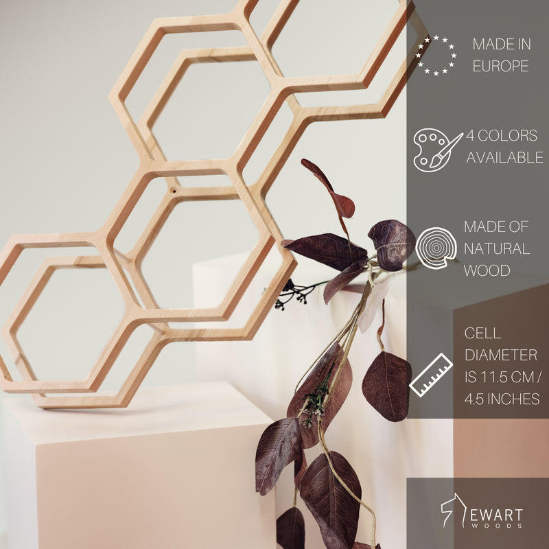 Wooden honeycomb toilet paper holder in clear ash finish wall mounted bathroom