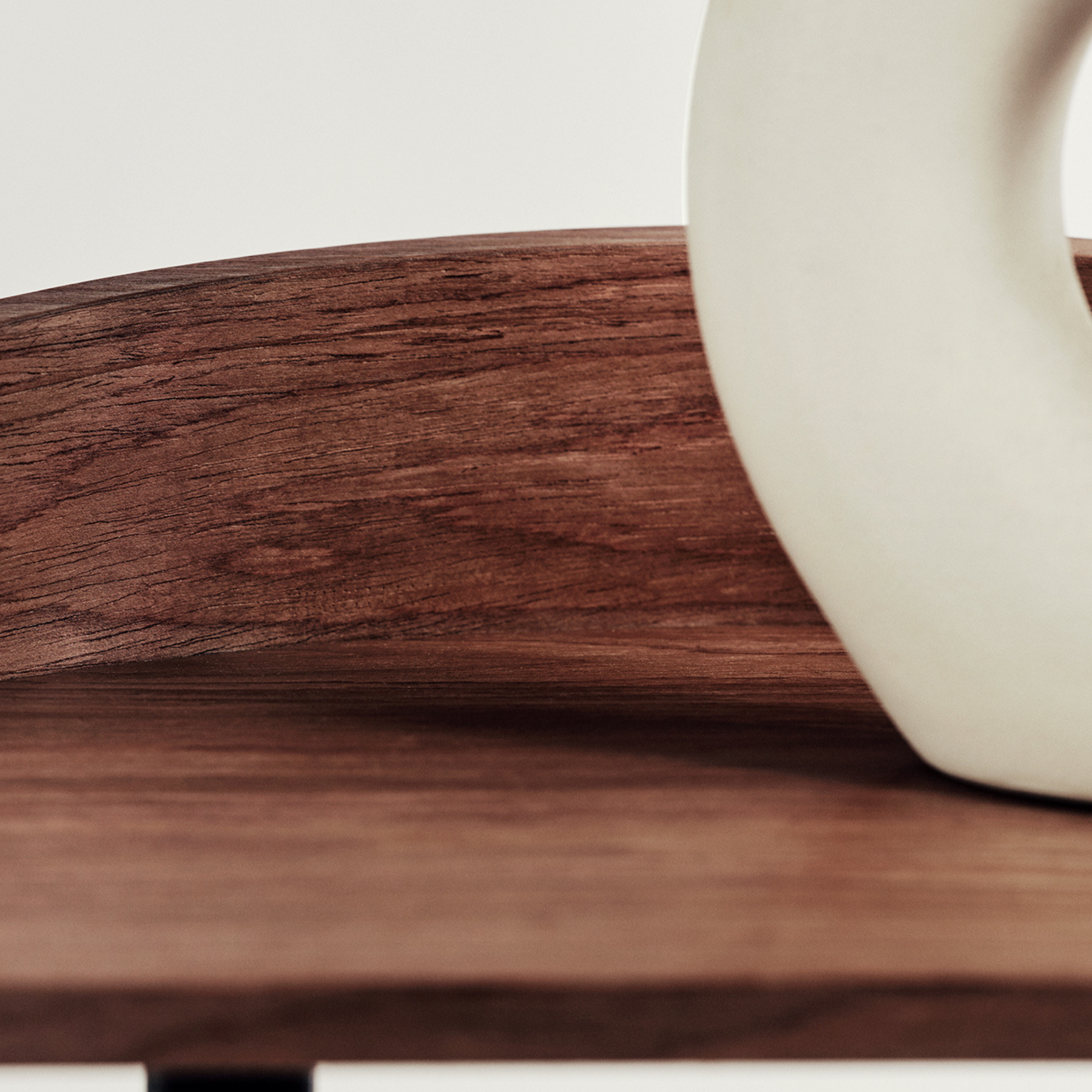 Close-up view of wooden pattern for modern living room high coffee table 