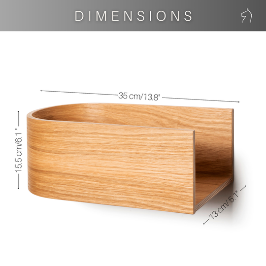 Dimensions for wooden wall mounted plant holder