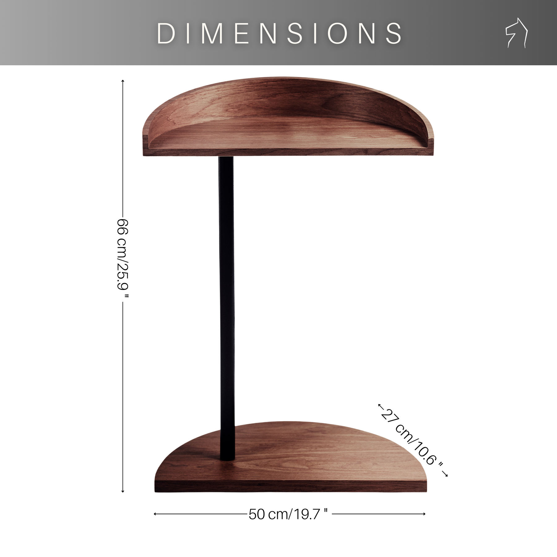 Dimensions for modern living room wooden side coffee table 