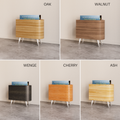 Wood color variations for vinyl record storage