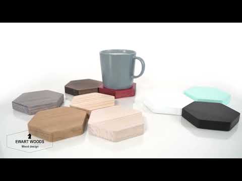 Posavasos hexagonales para tazas de vidrio