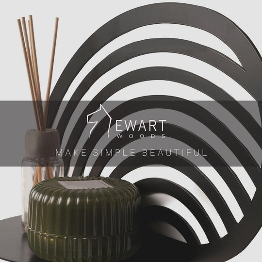 Wall floating plant shelf with spaces - EWART WOODS