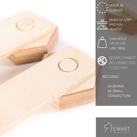 Wooden hexagon shape balance beam - EWART WOODS