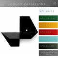 Color variations for floating wall geometric shelves