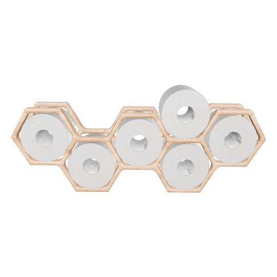 Wooden toilet paper shelf HONEYCOMB