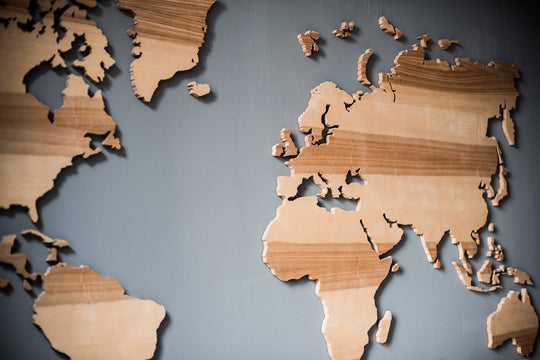 Wall Map of the World - EWART WOODS