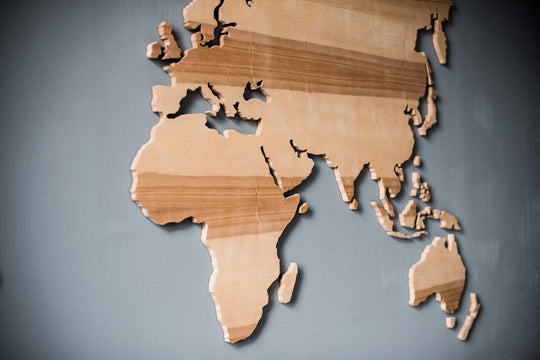 Wall Map of the World - EWART WOODS