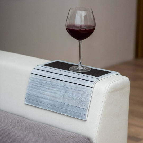 Vintage wooden sofa arm tray table - EWART WOODS