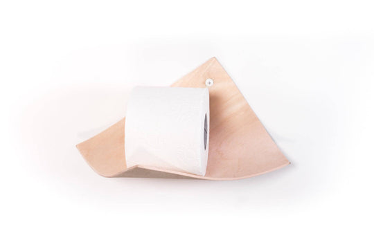 Wood toilet paper roll holder (leaf) - EWART WOODS