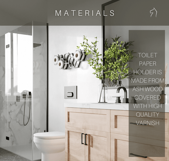 Wooden toilet paper shelf HONEYCOMB - EWART WOODS